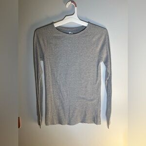 Long sleeve waffle knit top